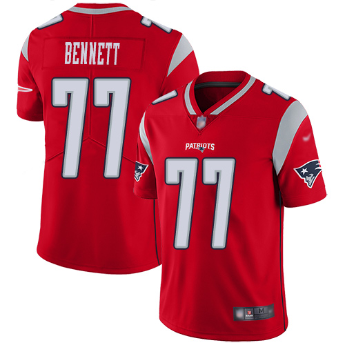 New England Patriots Football #77 Inverted Legend Limited Red Men Michael Bennett NFL Jersey->new england patriots->NFL Jersey